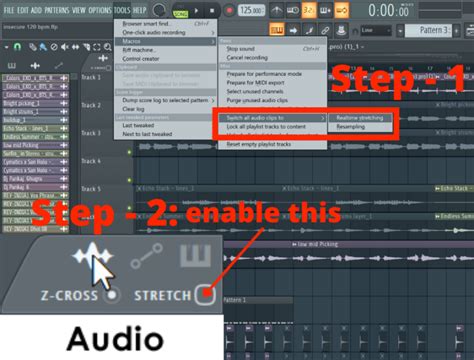 fl studio change tempo without stretching